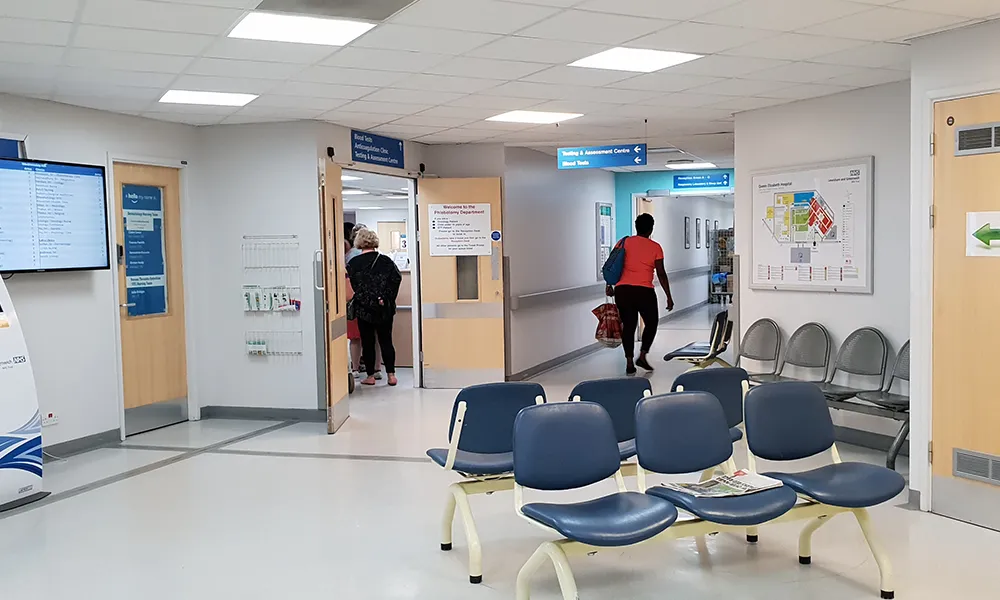 Waiting room inside Courthouse Medical Centre