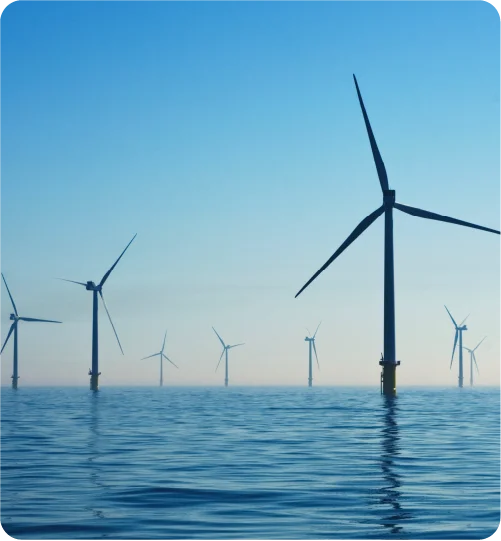 Wind turbines in the sea